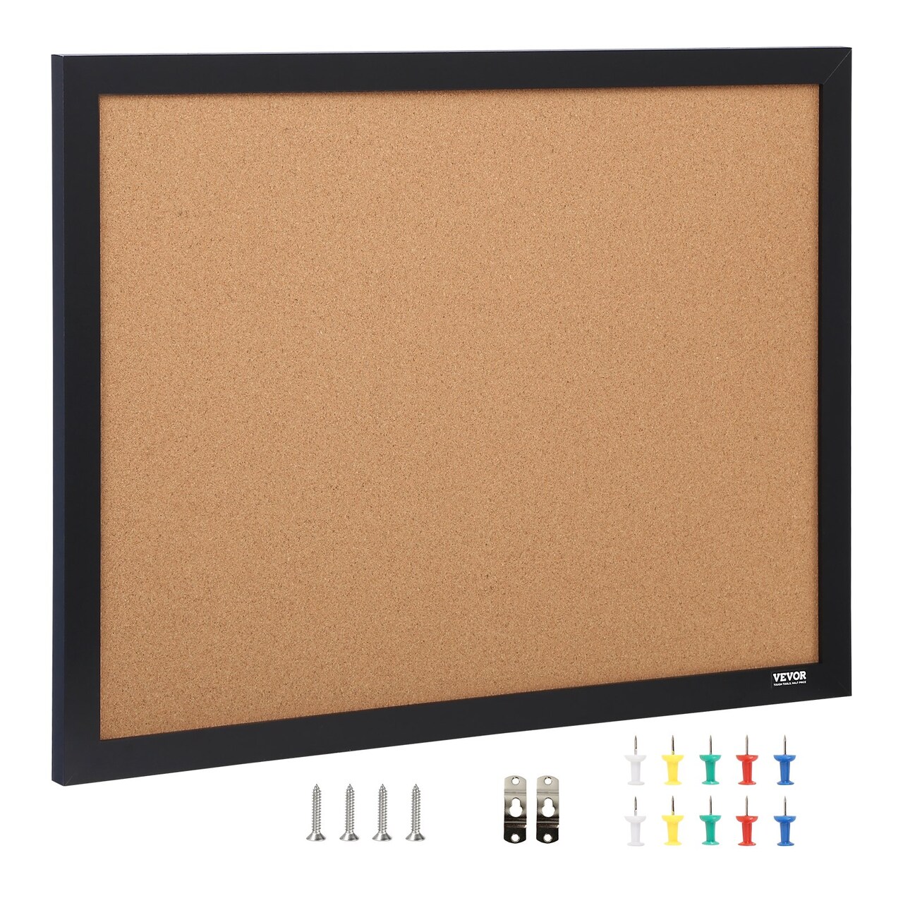 Brown Cork & Corrugated Paper Double-Sided Bulletin Board with MDF Frame